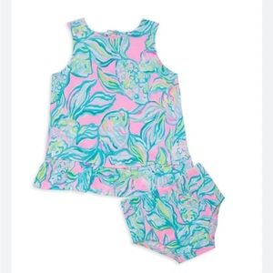 Lilly Pulitzer dress and diaper cover